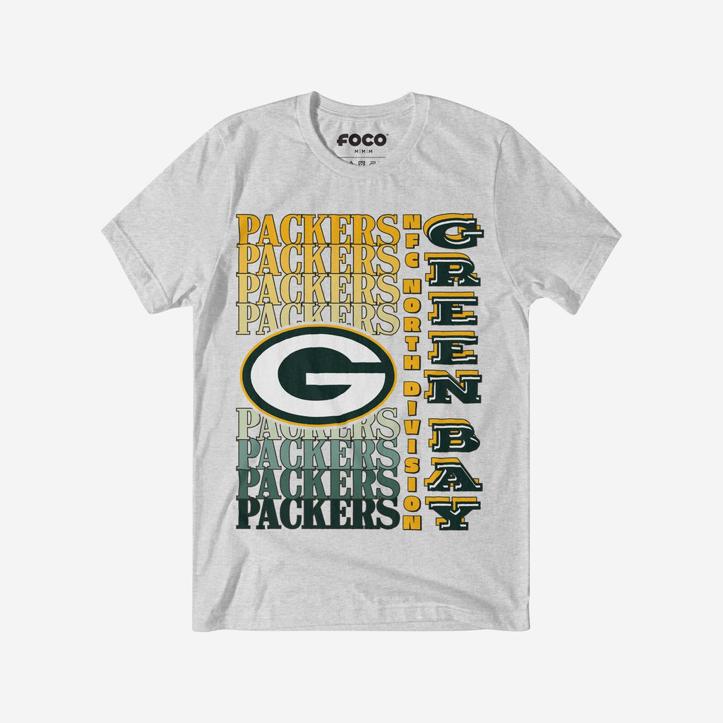 Green Bay Packers Gradient Wordmark T-Shirt FOCO S - FOCO.com