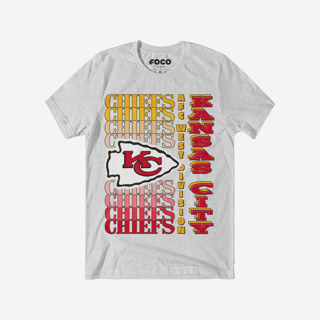 Kansas City Chiefs Gradient Wordmark T-Shirt FOCO S - FOCO.com