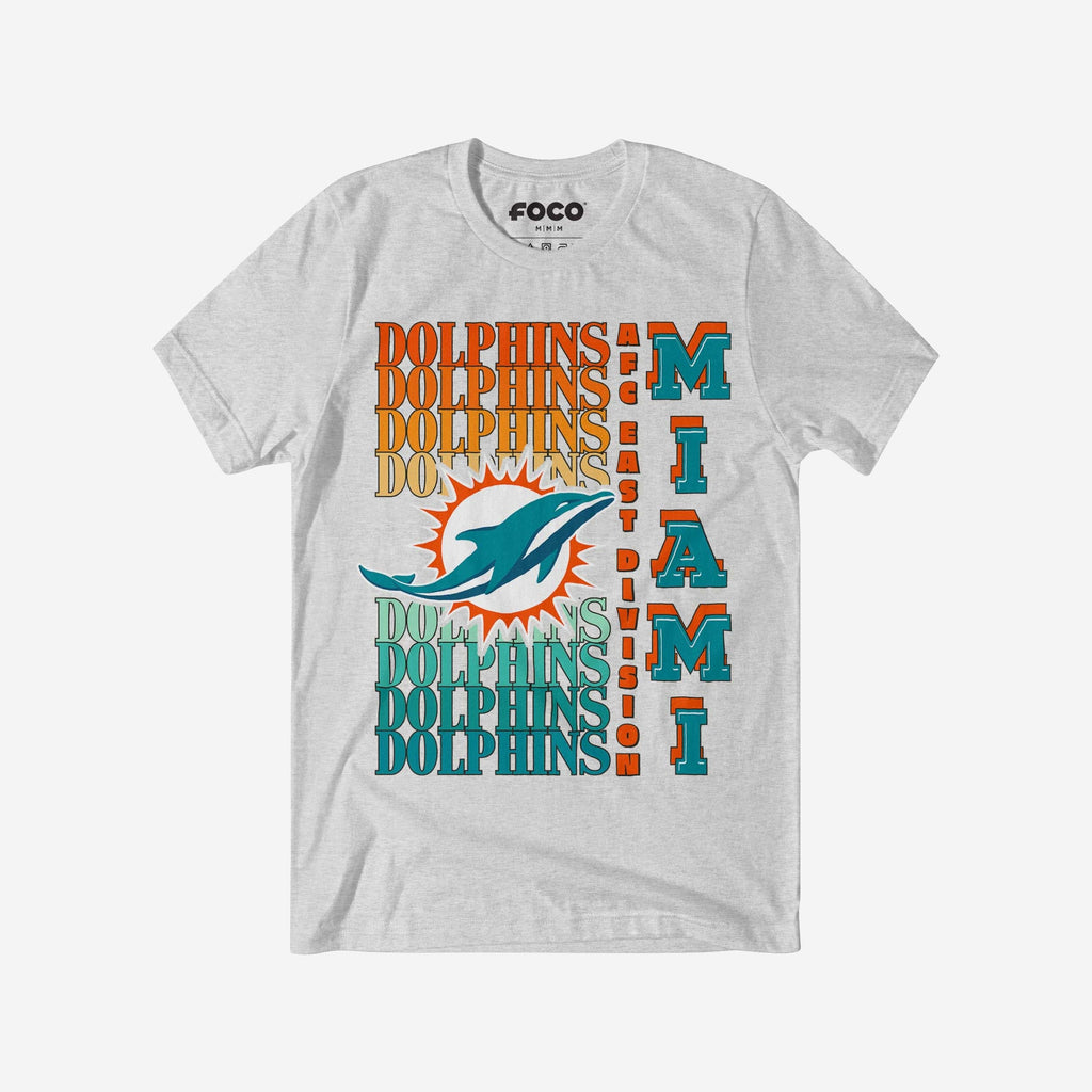 Miami Dolphins Gradient Wordmark T-Shirt FOCO S - FOCO.com