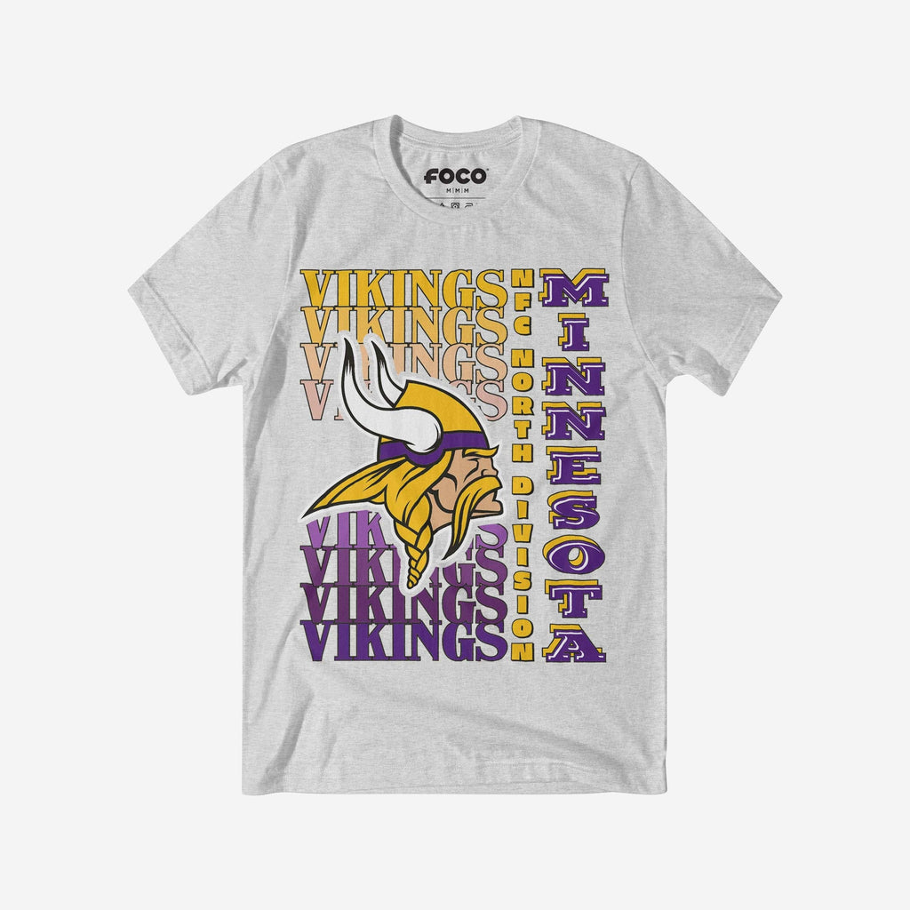 Minnesota Vikings Gradient Wordmark T-Shirt FOCO S - FOCO.com