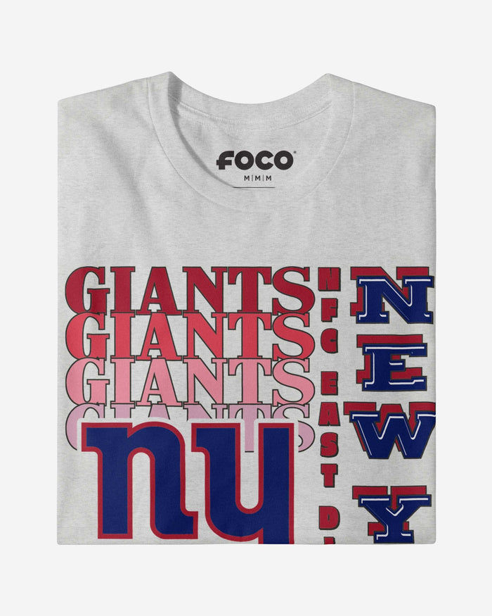 New York Giants Gradient Wordmark T-Shirt FOCO - FOCO.com