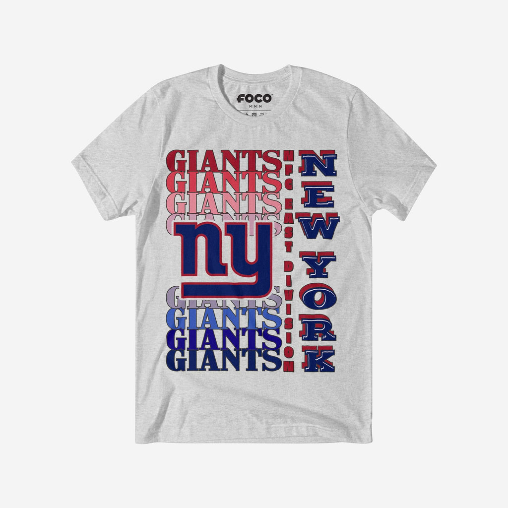 New York Giants Gradient Wordmark T-Shirt FOCO S - FOCO.com