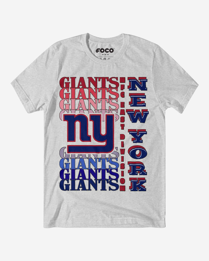 New York Giants Gradient Wordmark T-Shirt FOCO S - FOCO.com