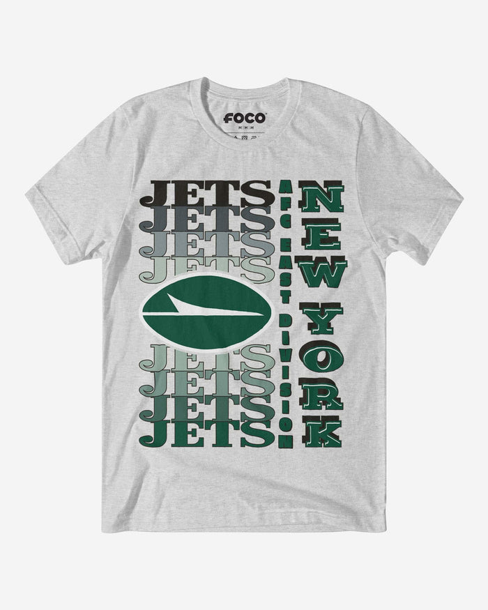 New York Jets Gradient Wordmark T-Shirt FOCO S - FOCO.com