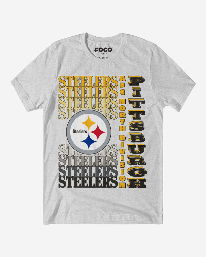 Pittsburgh Steelers Gradient Wordmark T-Shirt FOCO S - FOCO.com