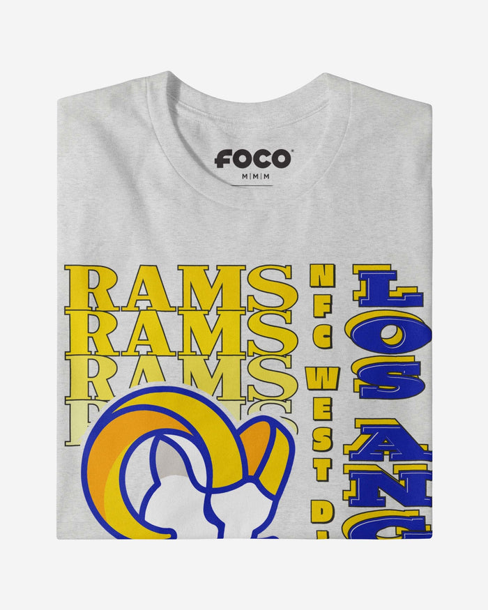 Los Angeles Rams Gradient Wordmark T-Shirt FOCO - FOCO.com