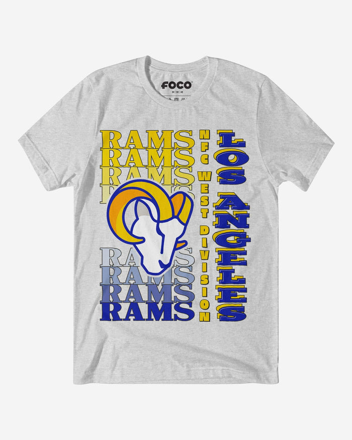 Los Angeles Rams Gradient Wordmark T-Shirt FOCO S - FOCO.com