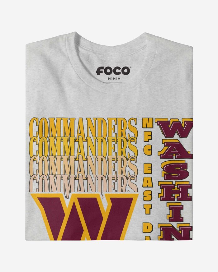 Washington Commanders Gradient Wordmark T-Shirt FOCO - FOCO.com