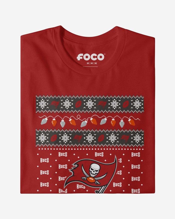 Tampa Bay Buccaneers Holiday Lights Sweater T-Shirt FOCO - FOCO.com