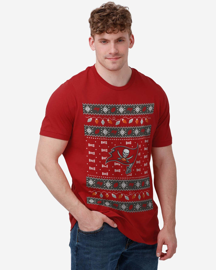 Tampa Bay Buccaneers Holiday Lights Sweater T-Shirt FOCO - FOCO.com