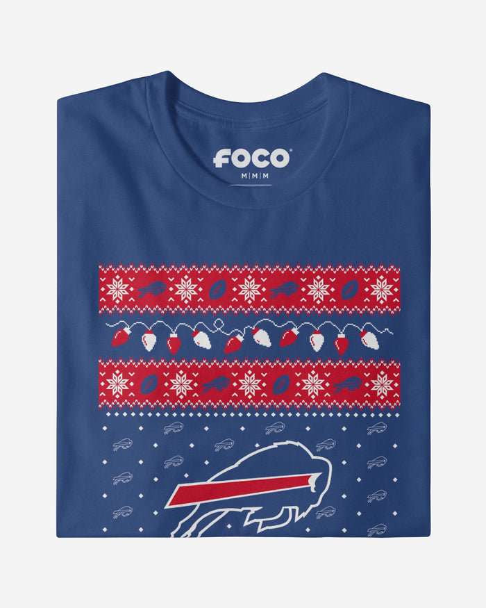 Buffalo Bills Holiday Lights Sweater T-Shirt FOCO - FOCO.com