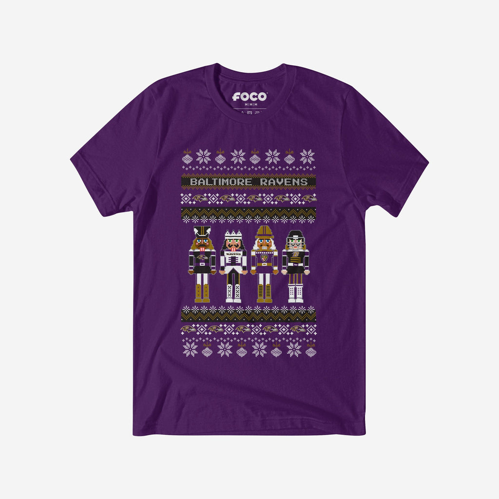 Baltimore Ravens Holiday Nutcracker Sweater T-Shirt FOCO S - FOCO.com