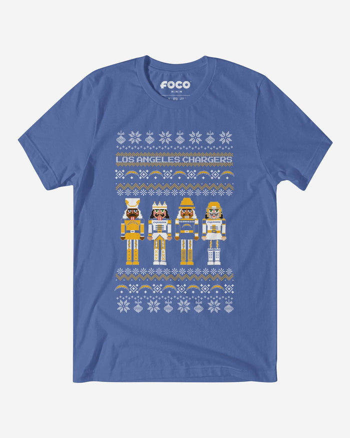 Los Angeles Chargers Holiday Nutcracker Sweater T-Shirt FOCO S - FOCO.com