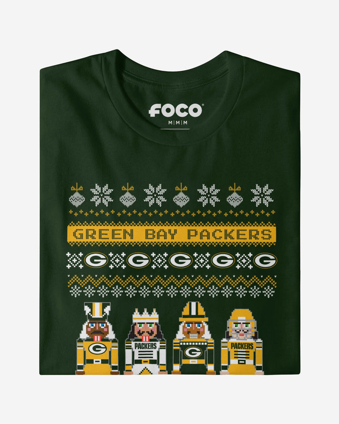 Green Bay Packers Holiday Nutcracker Sweater T-Shirt FOCO - FOCO.com