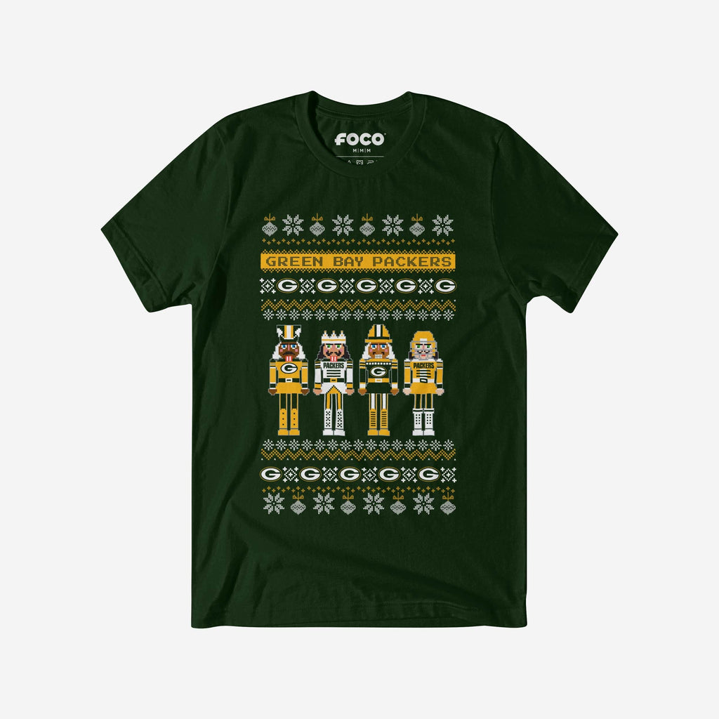 Green Bay Packers Holiday Nutcracker Sweater T-Shirt FOCO S - FOCO.com