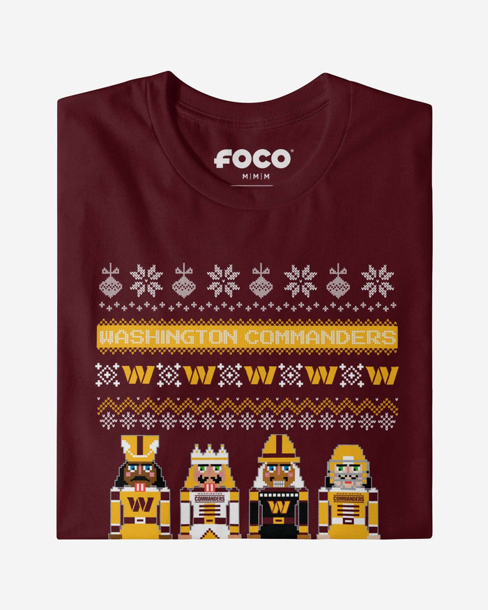 Washington Commanders Holiday Nutcracker Sweater T-Shirt FOCO - FOCO.com