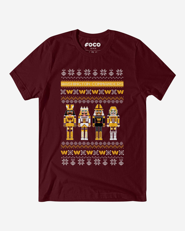 Washington Commanders Holiday Nutcracker Sweater T-Shirt FOCO S - FOCO.com