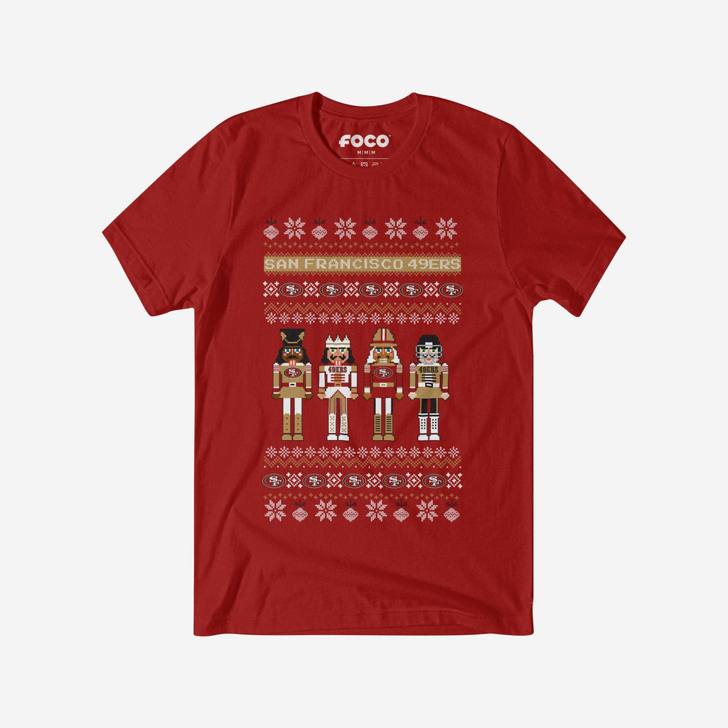 San Francisco 49ers Holiday Nutcracker Sweater T-Shirt FOCO S - FOCO.com