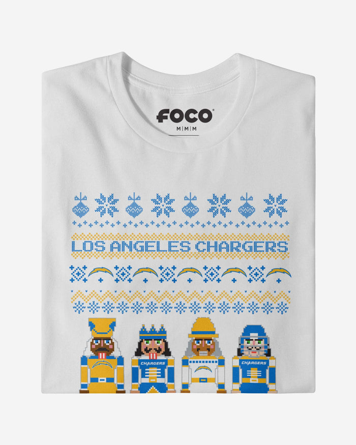 Los Angeles Chargers Holiday Nutcracker Sweater T-Shirt FOCO - FOCO.com