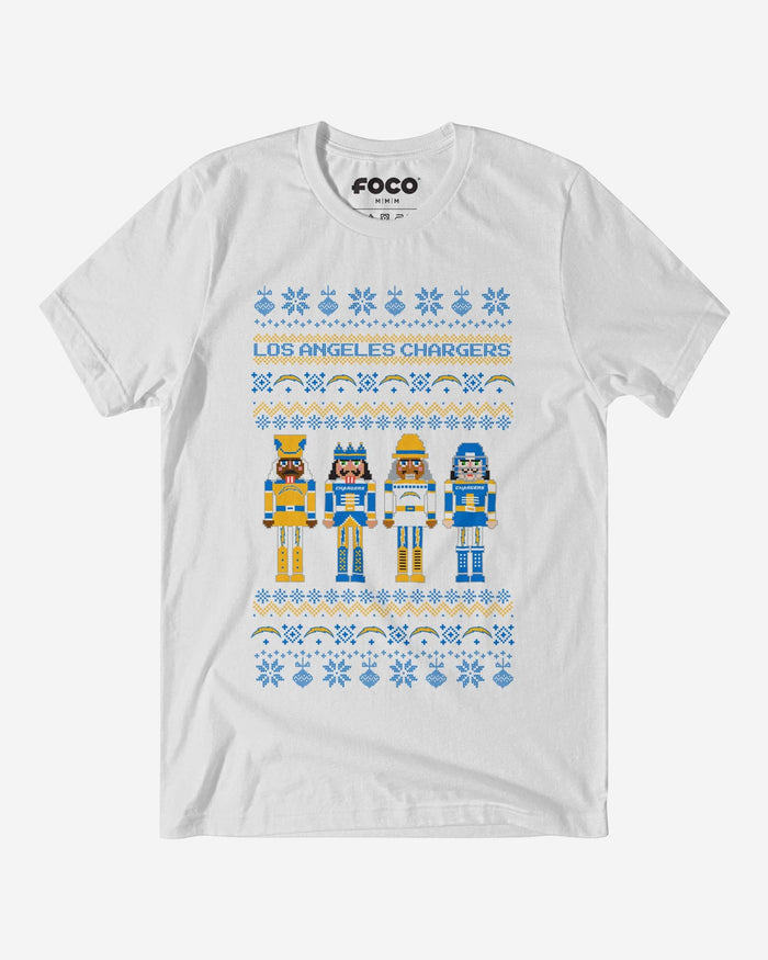 Los Angeles Chargers Holiday Nutcracker Sweater T-Shirt FOCO S - FOCO.com