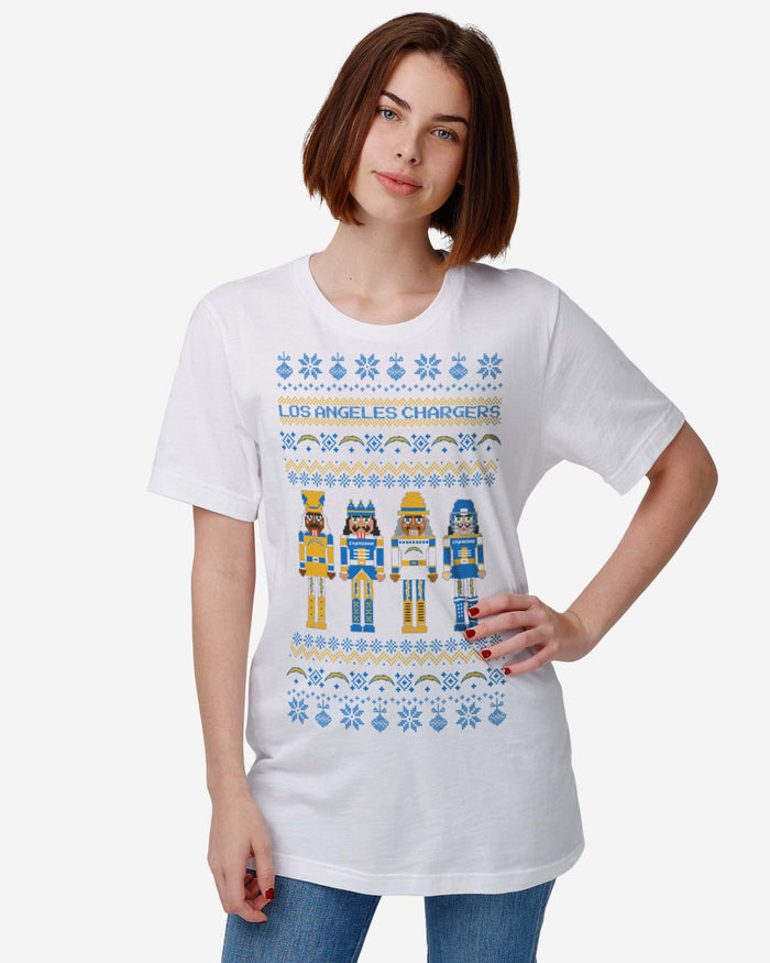 Los Angeles Chargers Holiday Nutcracker Sweater T-Shirt FOCO - FOCO.com