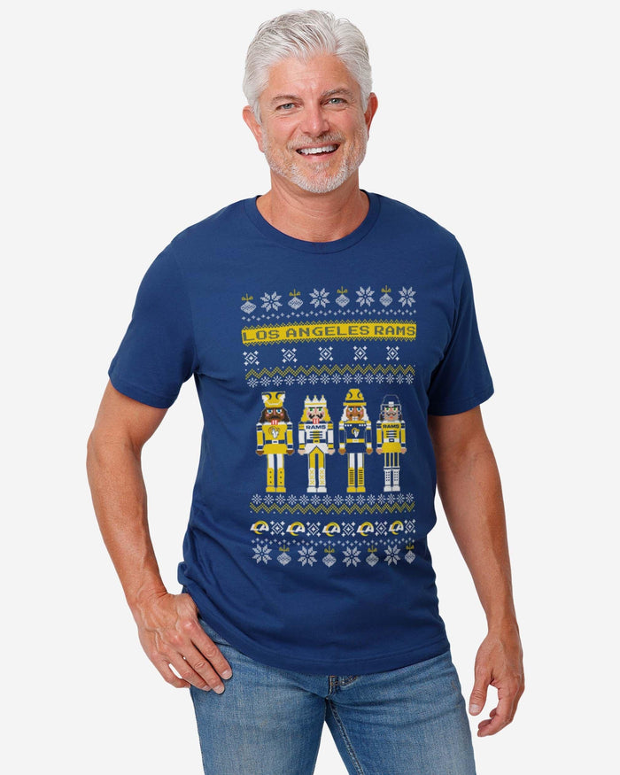 Los Angeles Rams Holiday Nutcracker Sweater T-Shirt FOCO - FOCO.com