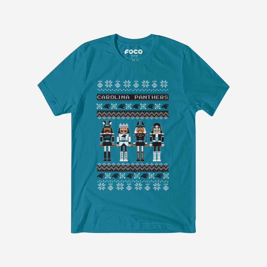 Carolina Panthers Holiday Nutcracker Sweater T-Shirt FOCO S - FOCO.com