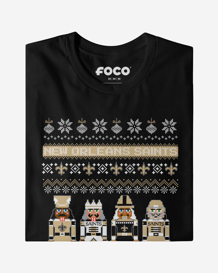 New Orleans Saints Holiday Nutcracker Sweater T-Shirt FOCO - FOCO.com