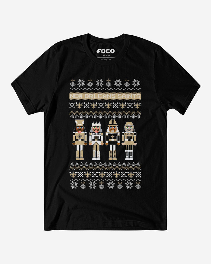 New Orleans Saints Holiday Nutcracker Sweater T-Shirt FOCO S - FOCO.com