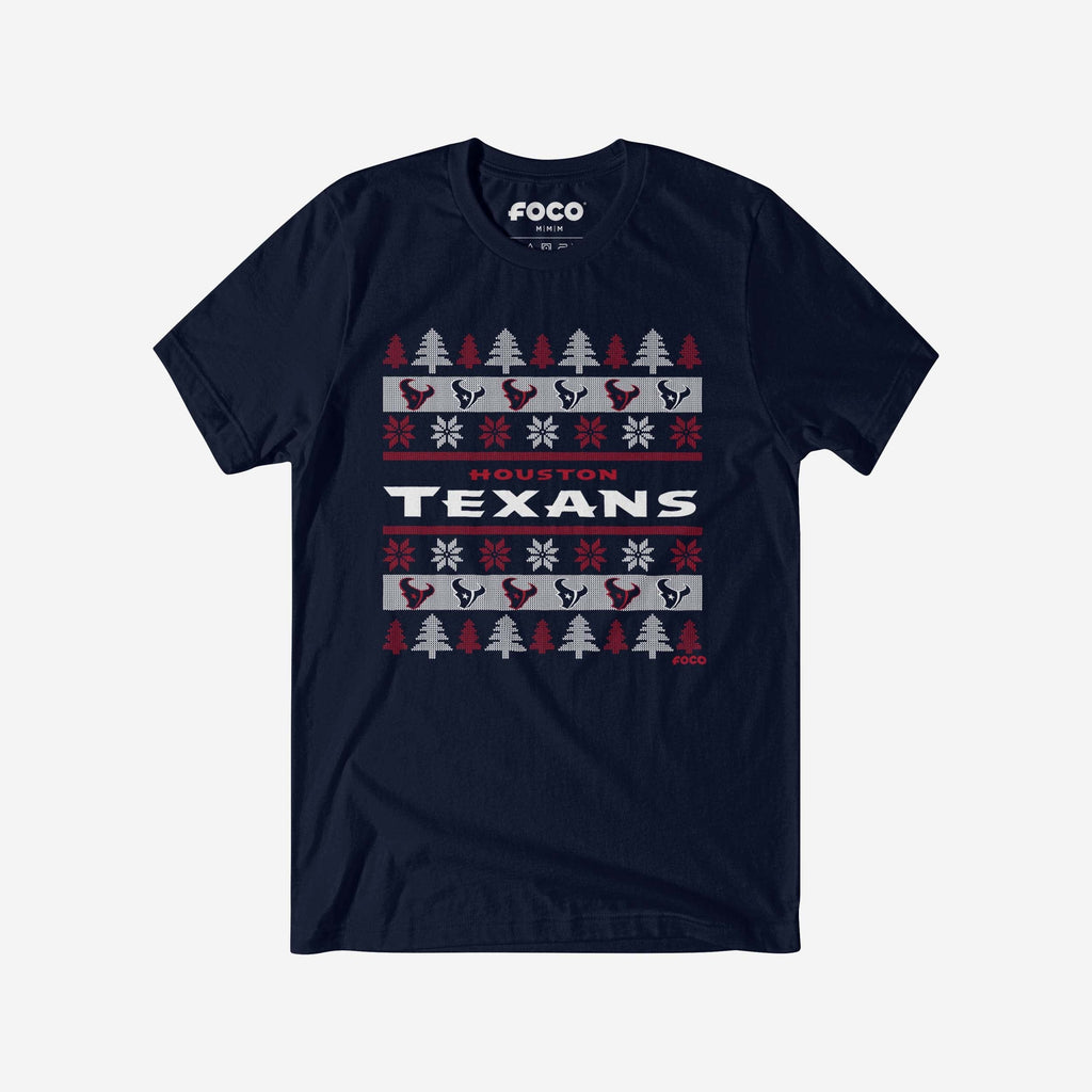 Houston Texans Holiday Sweater T-Shirt FOCO S - FOCO.com