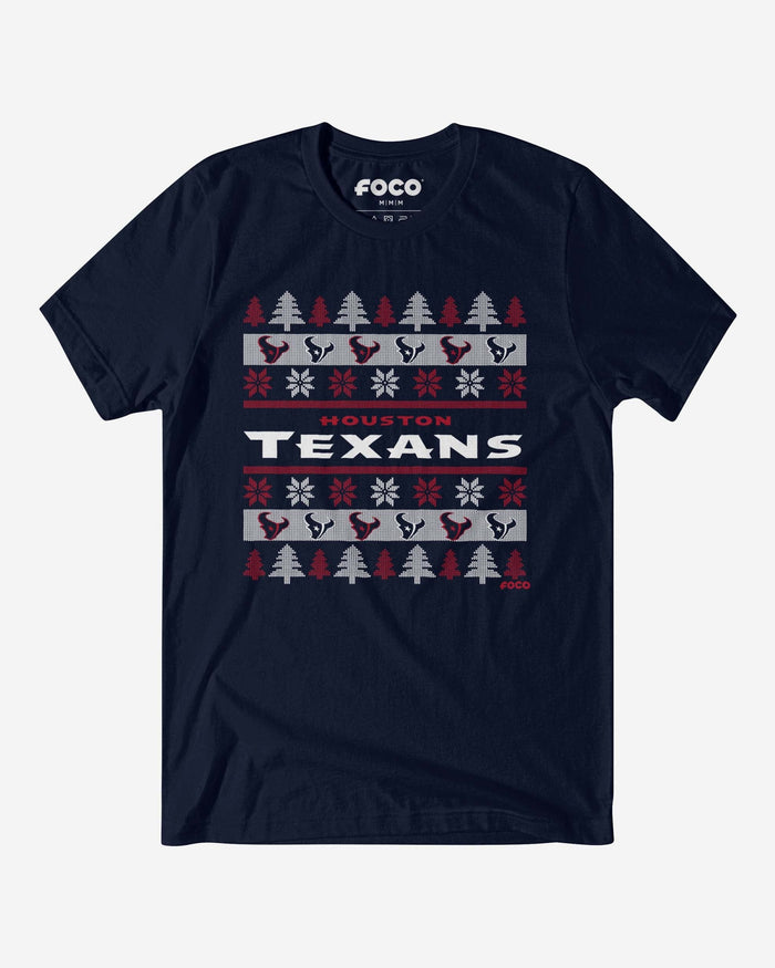 Houston Texans Holiday Sweater T-Shirt FOCO S - FOCO.com