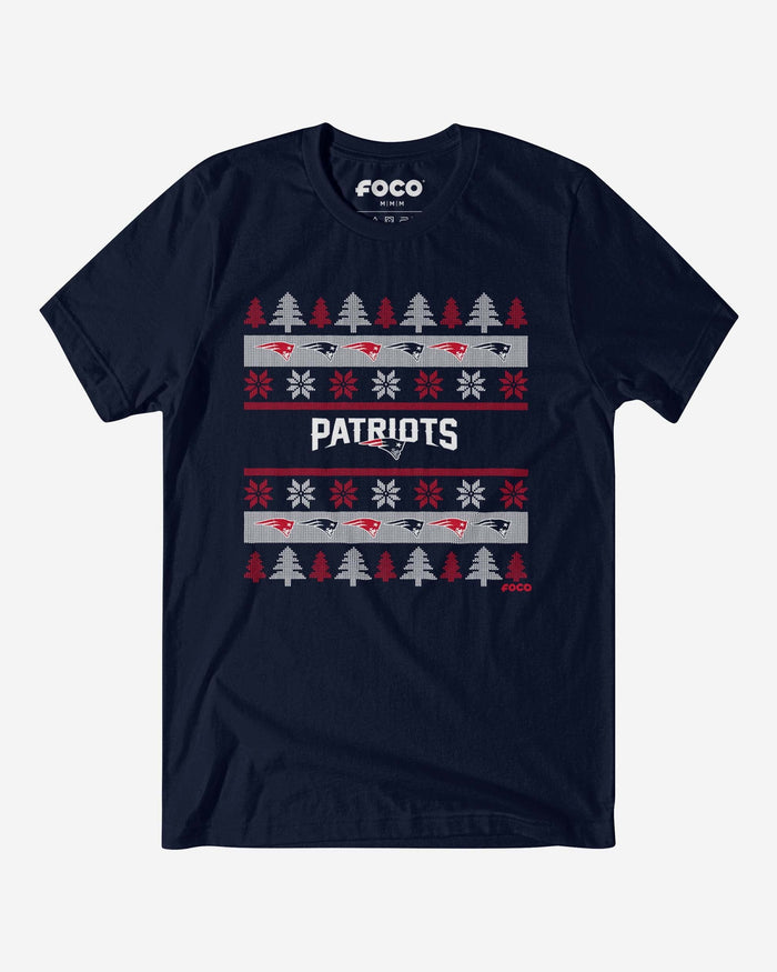 New England Patriots Holiday Sweater T-Shirt FOCO S - FOCO.com