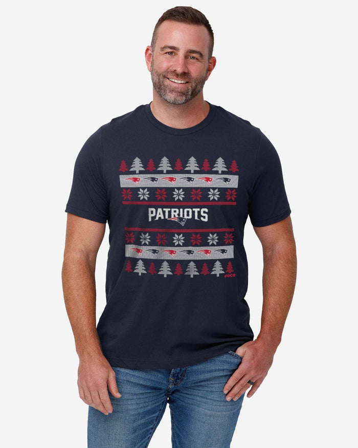 New England Patriots Holiday Sweater T-Shirt FOCO - FOCO.com