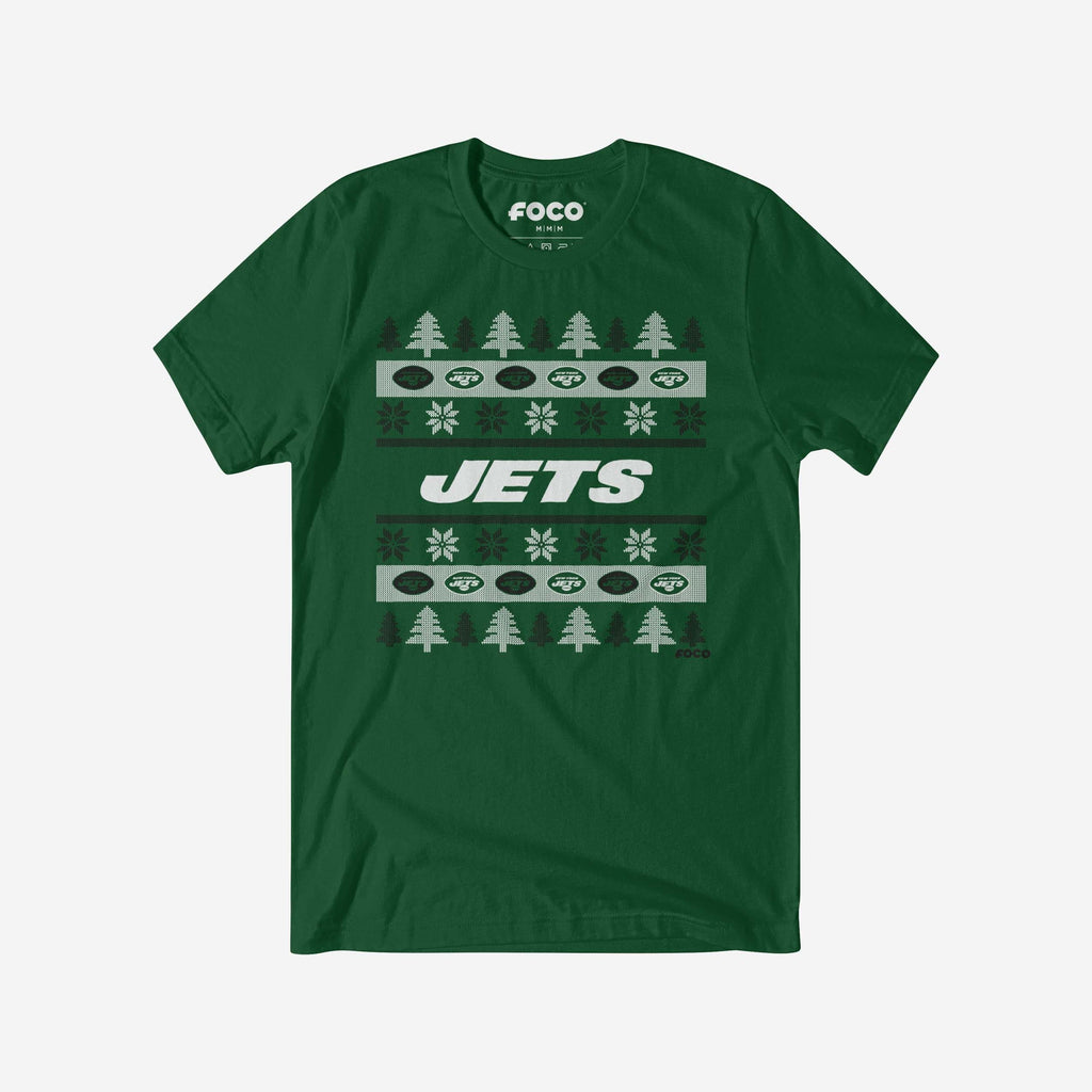 New York Jets Holiday Sweater T-Shirt FOCO S - FOCO.com
