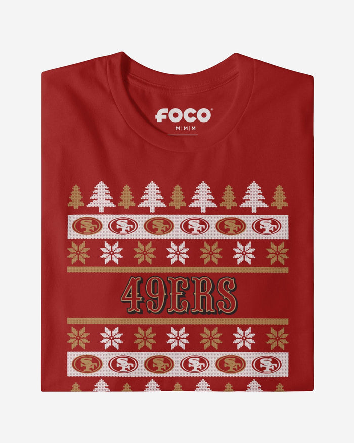 San Francisco 49ers Holiday Sweater T-Shirt FOCO - FOCO.com