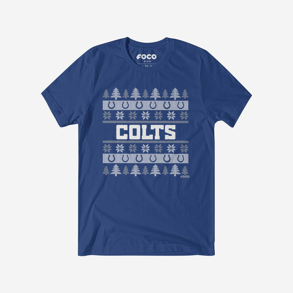 Indianapolis Colts Holiday Sweater T-Shirt FOCO S - FOCO.com