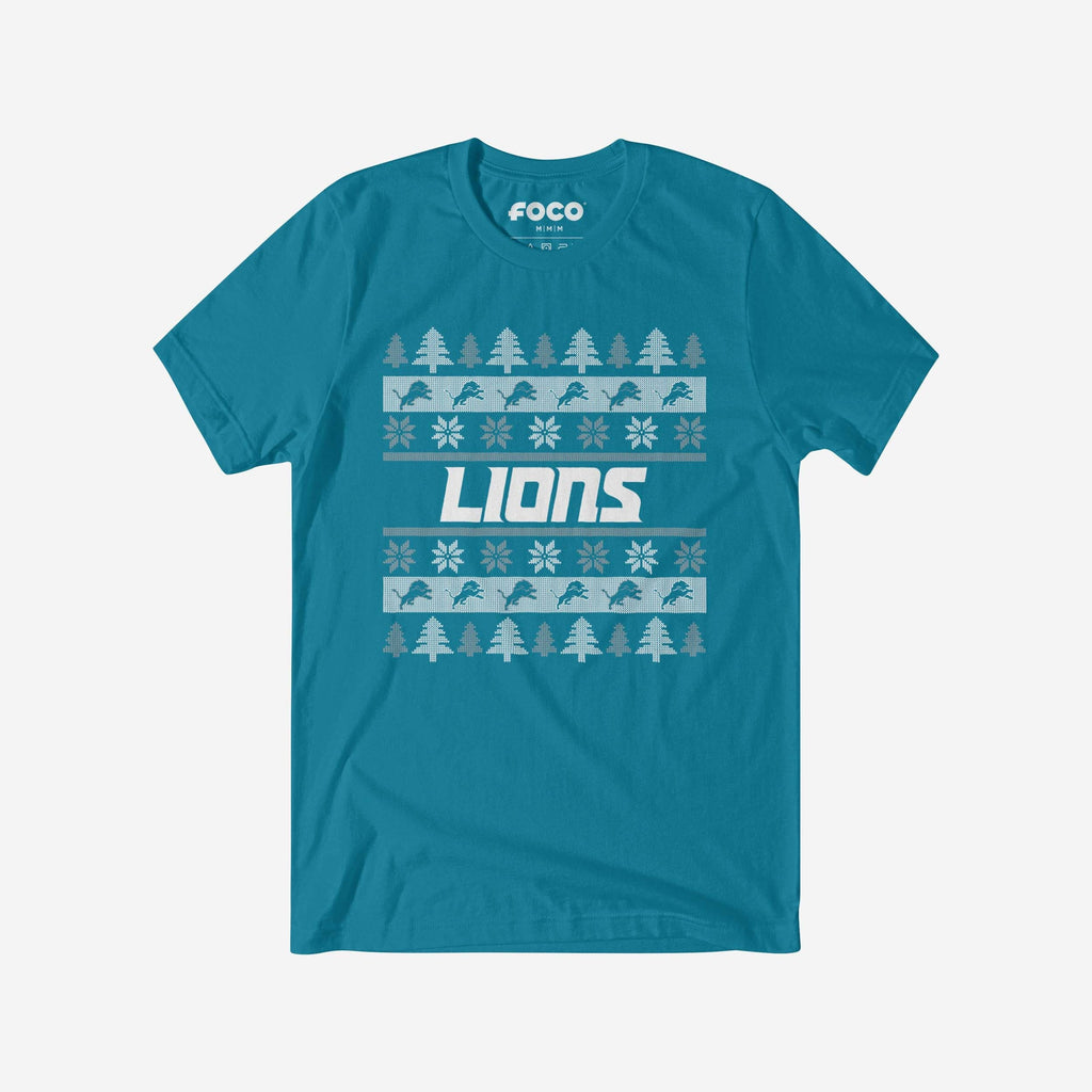 Detroit Lions Holiday Sweater T-Shirt FOCO S - FOCO.com