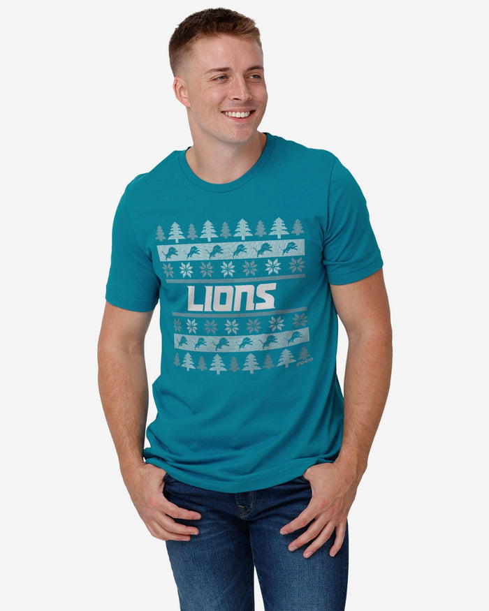 Detroit Lions Holiday Sweater T-Shirt FOCO - FOCO.com