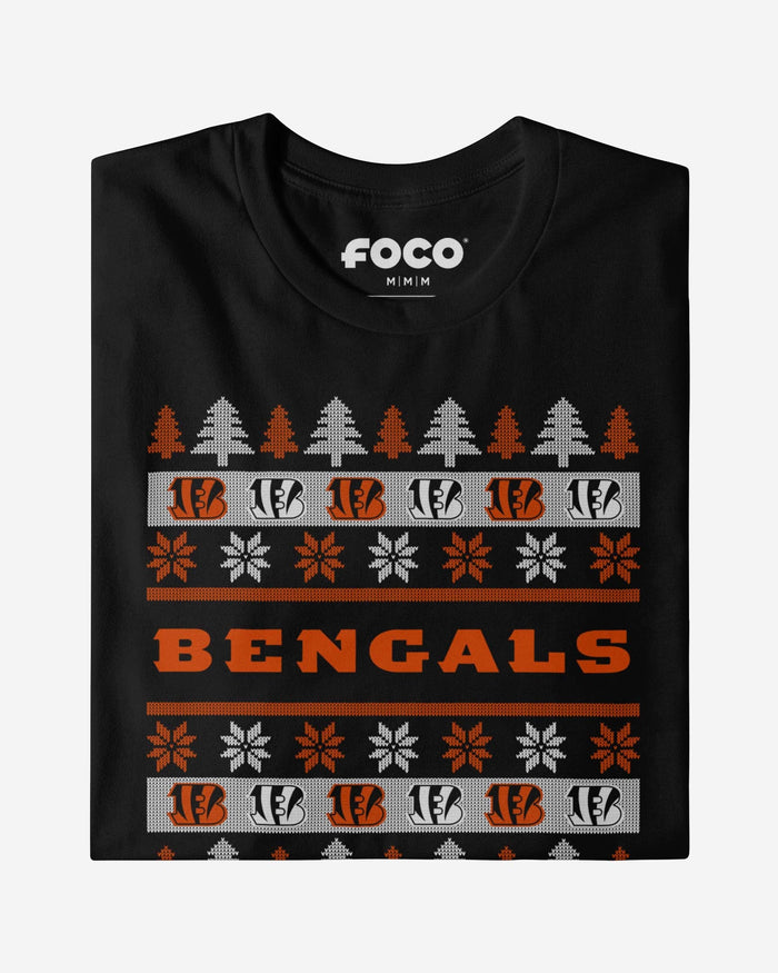 Cincinnati Bengals Holiday Sweater T-Shirt FOCO - FOCO.com