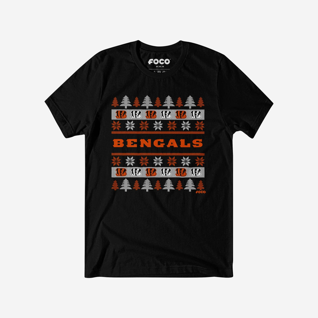 Cincinnati Bengals Holiday Sweater T-Shirt FOCO S - FOCO.com