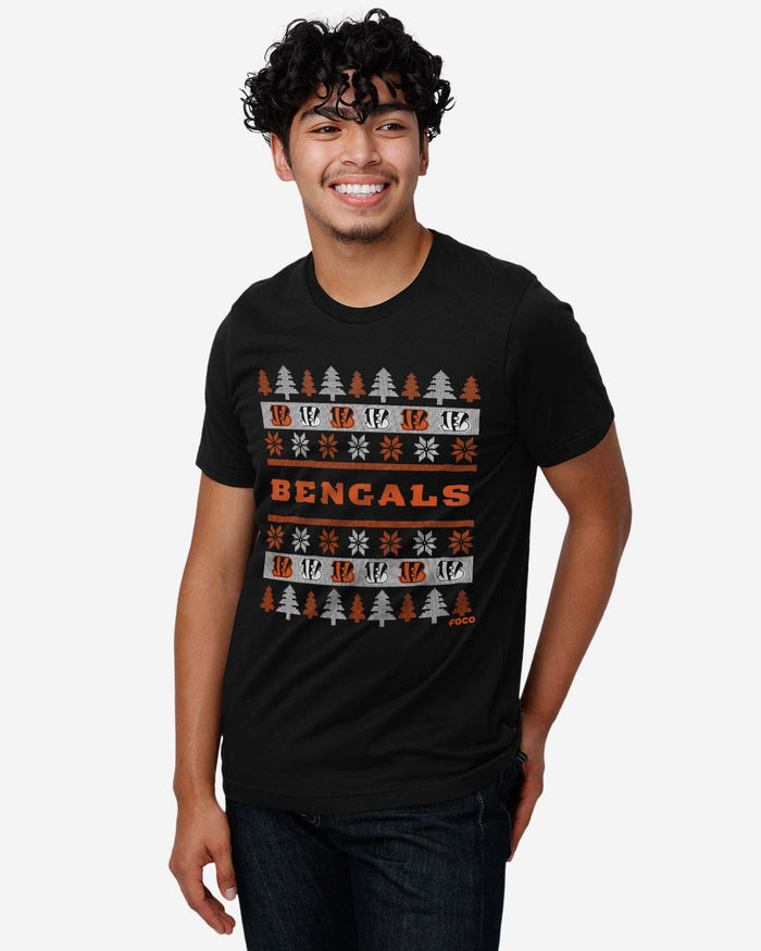 Cincinnati Bengals Holiday Sweater T-Shirt FOCO - FOCO.com