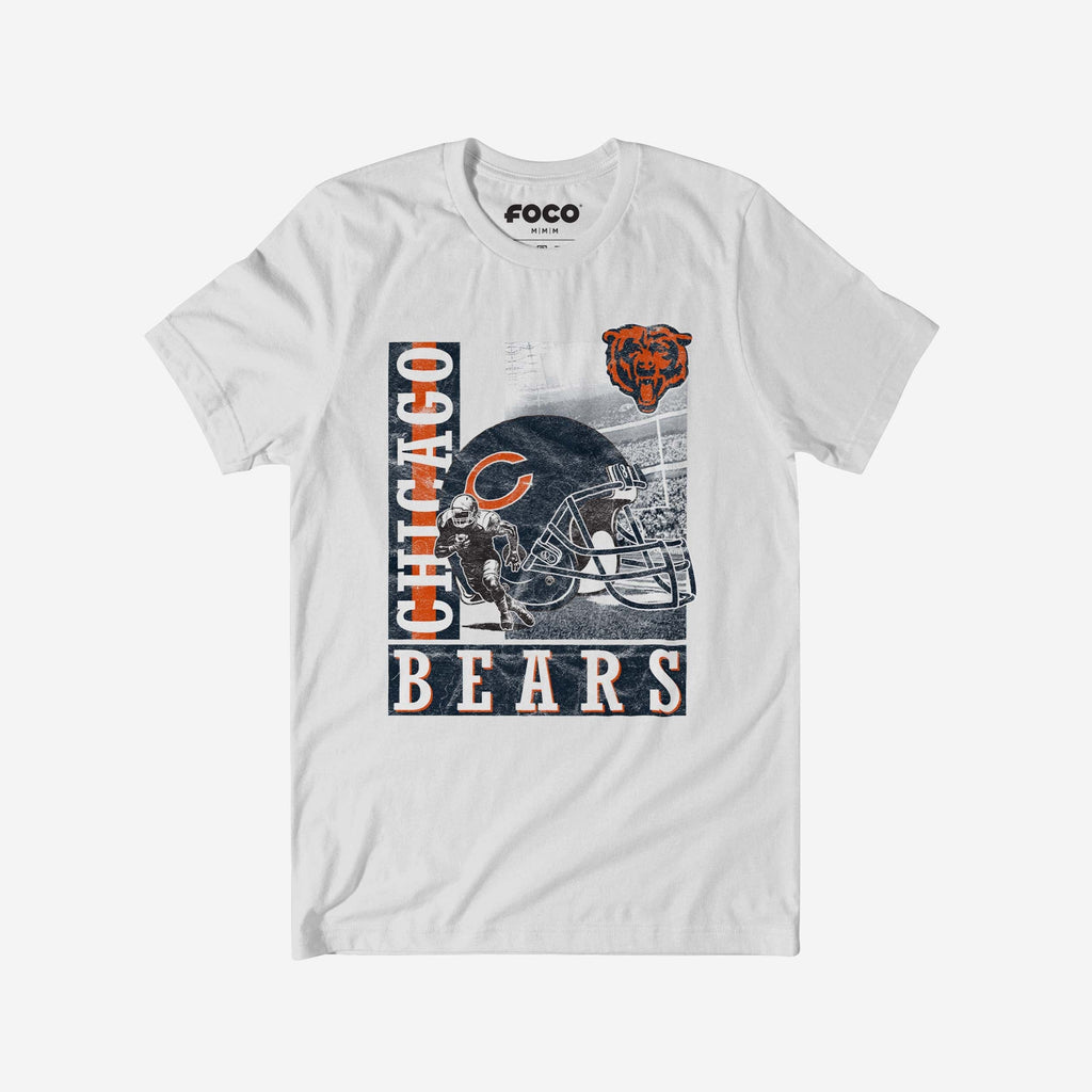 Chicago Bears Helmet Dash T-Shirt FOCO S - FOCO.com