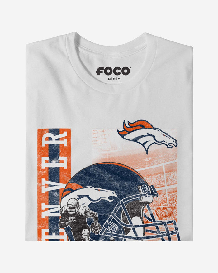 Denver Broncos Helmet Dash T-Shirt FOCO - FOCO.com