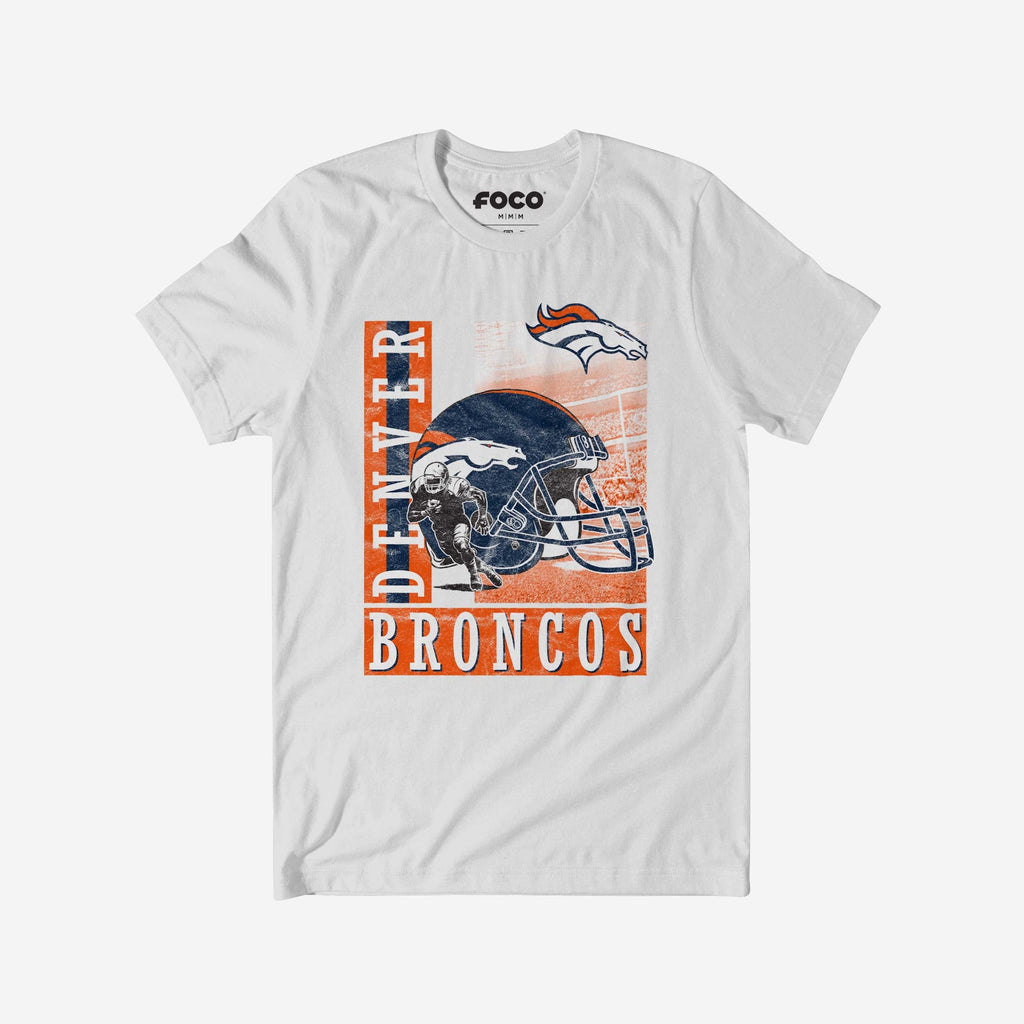 Denver Broncos Helmet Dash T-Shirt FOCO S - FOCO.com