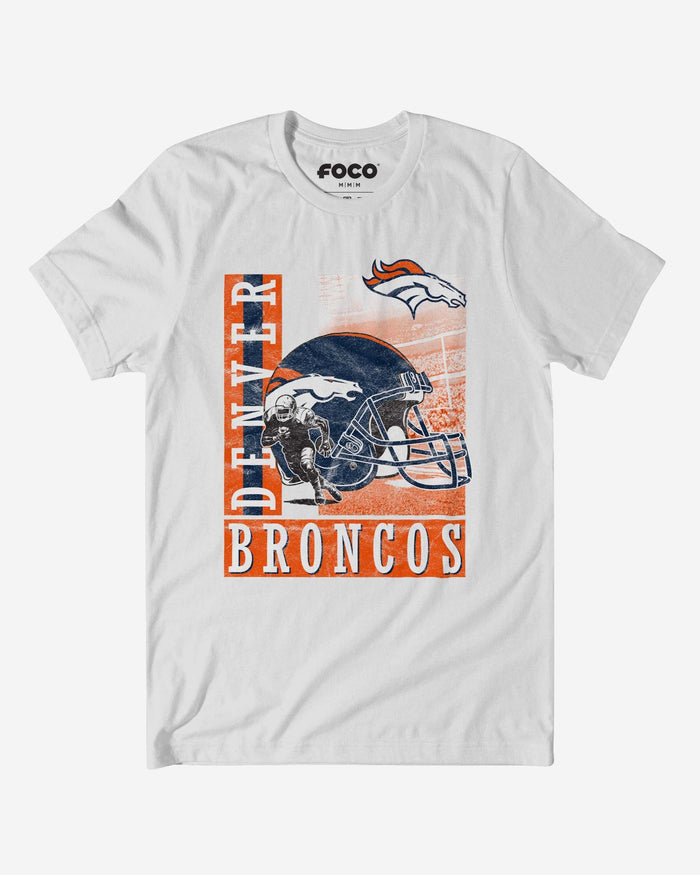 Denver Broncos Helmet Dash T-Shirt FOCO S - FOCO.com