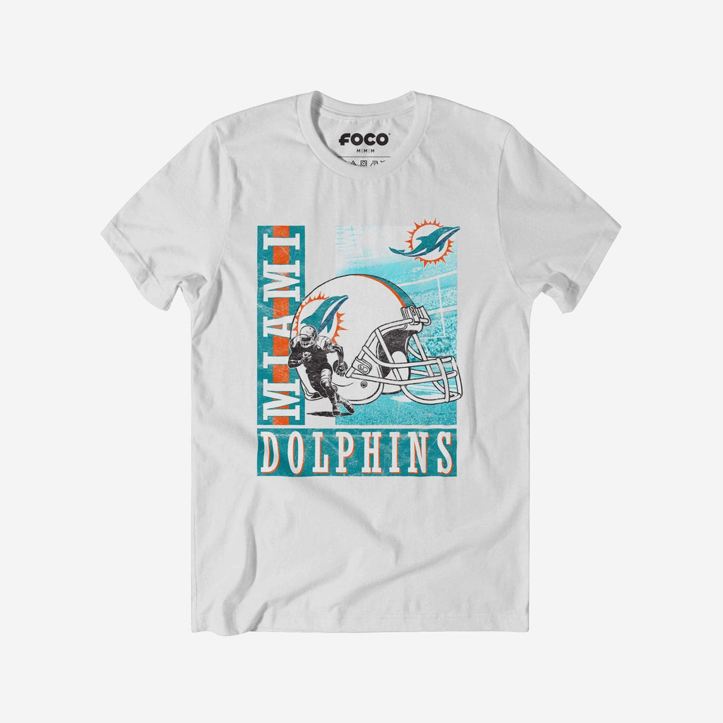 Miami Dolphins Helmet Dash T-Shirt FOCO S - FOCO.com