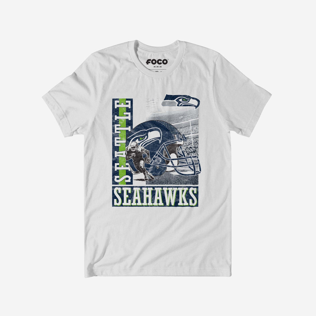 Seattle Seahawks Helmet Dash T-Shirt FOCO S - FOCO.com