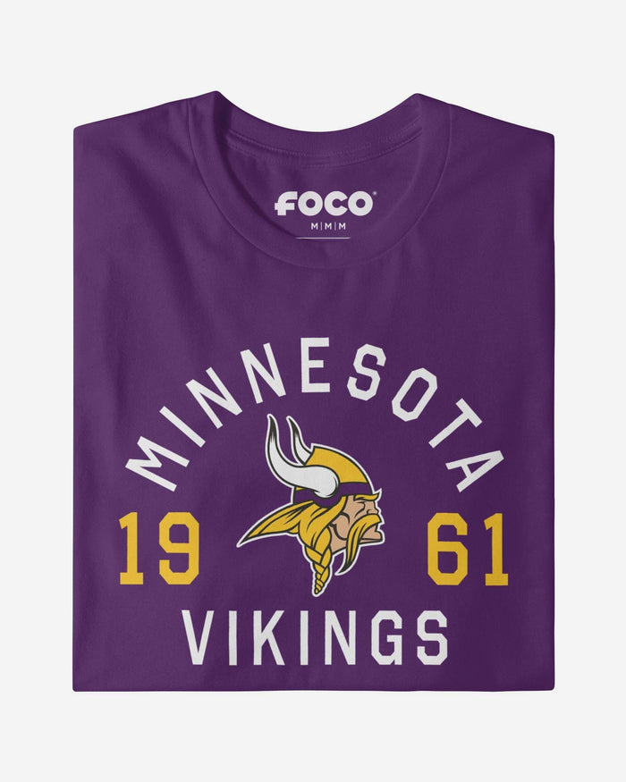 Minnesota Vikings Heritage Print T-Shirt FOCO Black S - FOCO.com