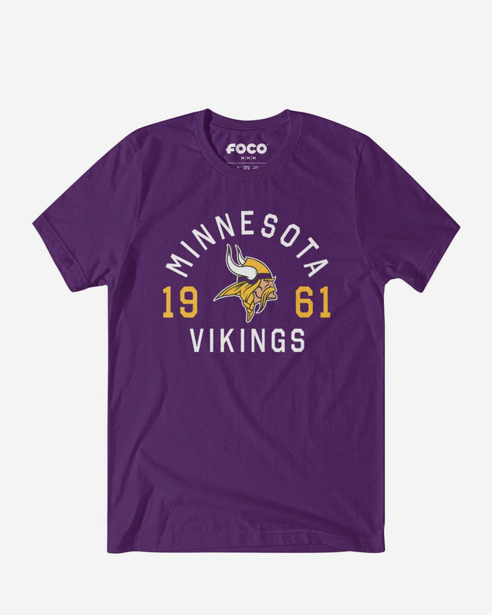 Minnesota Vikings Heritage Print T-Shirt FOCO Black S - FOCO.com