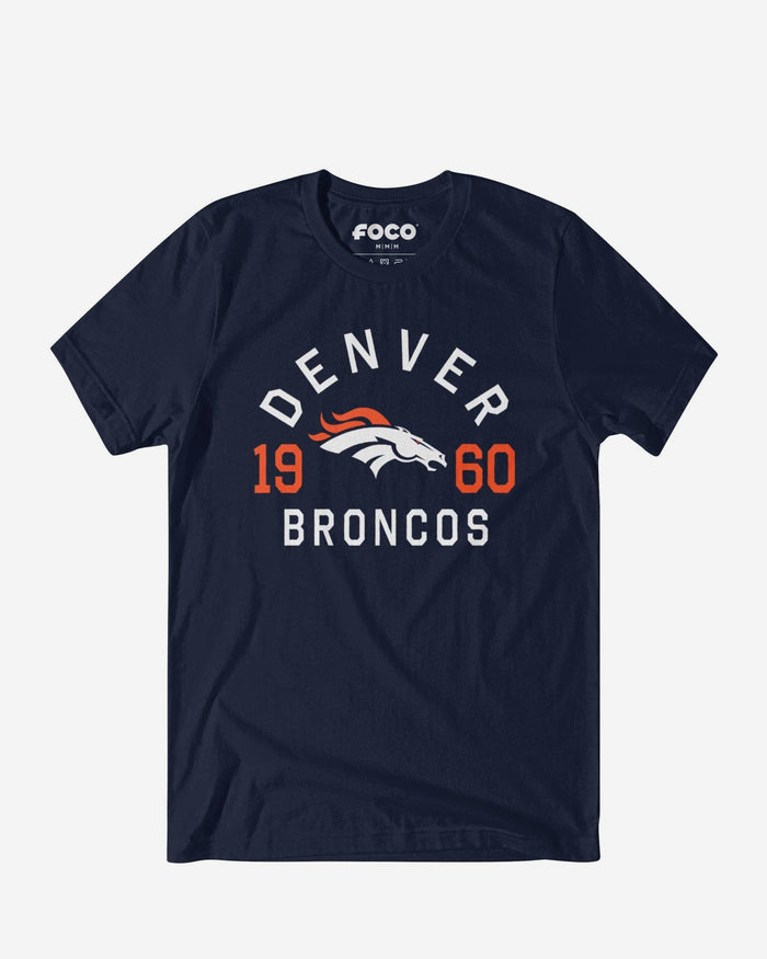 Denver Broncos Heritage Print T-Shirt FOCO Black S - FOCO.com